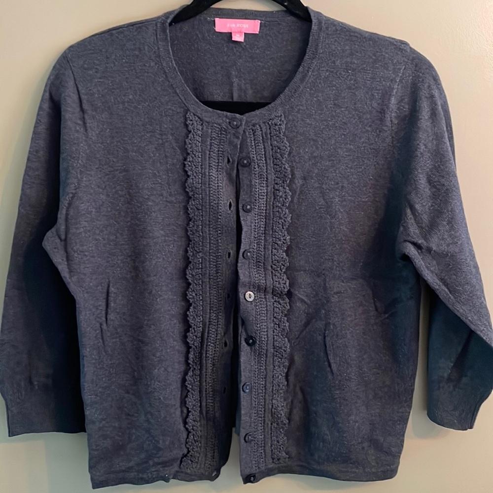 Charcoal gray cardigan sweater. Size medium